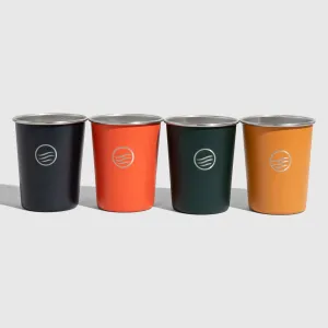 4 - 8OZ STAINLESS STEEL TUMBLERS