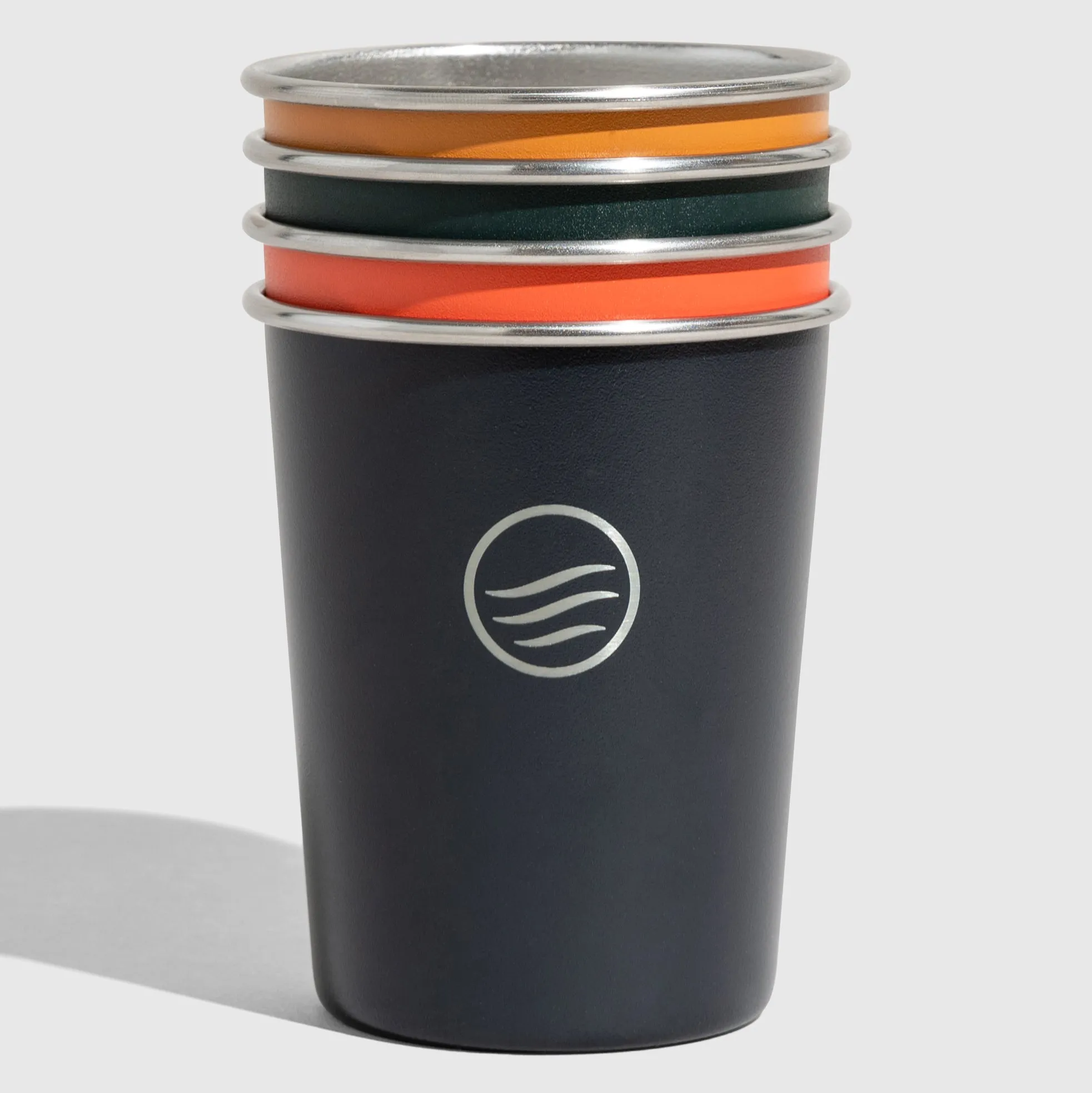 4 - 8OZ STAINLESS STEEL TUMBLERS