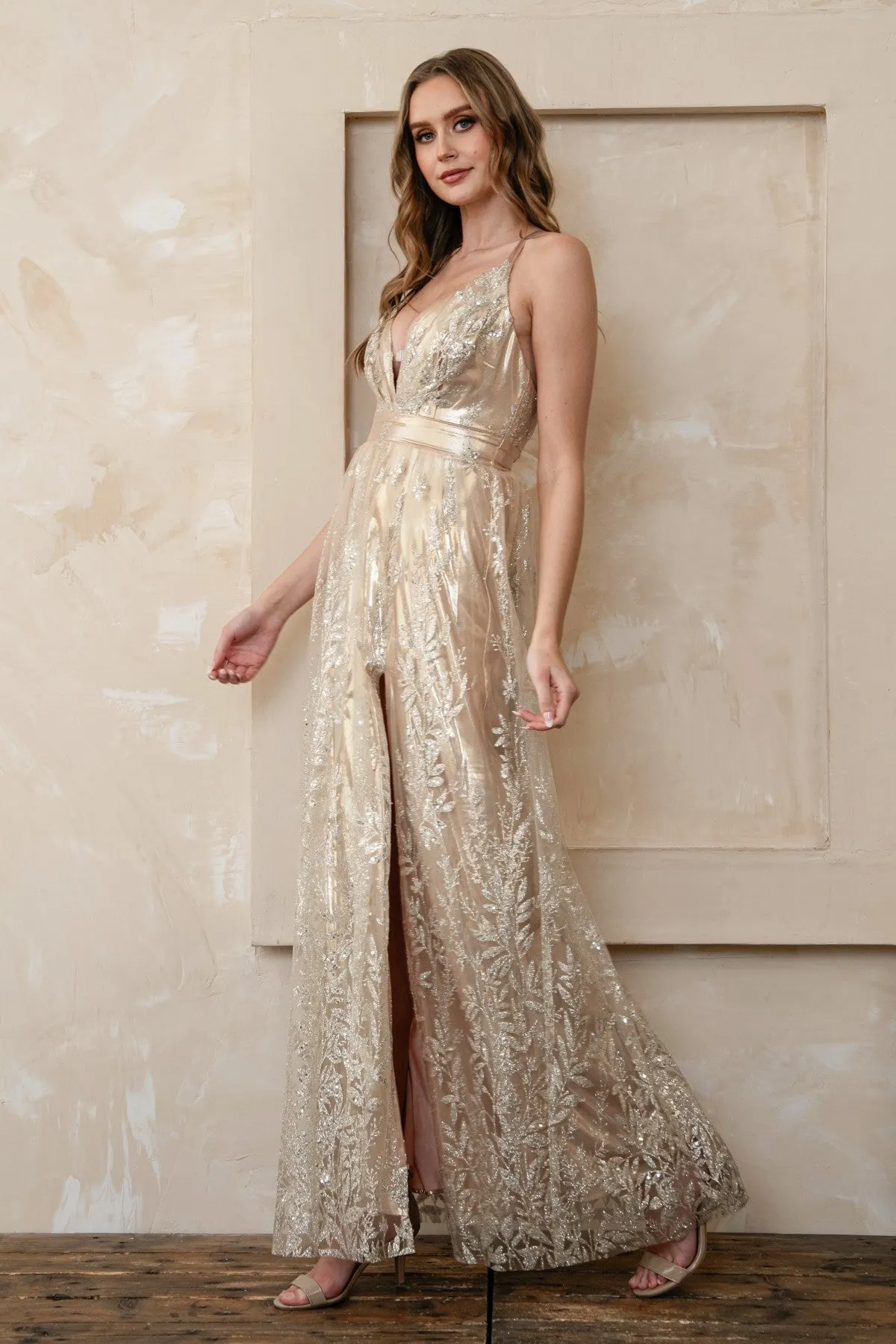 Athena Dress in Champagne