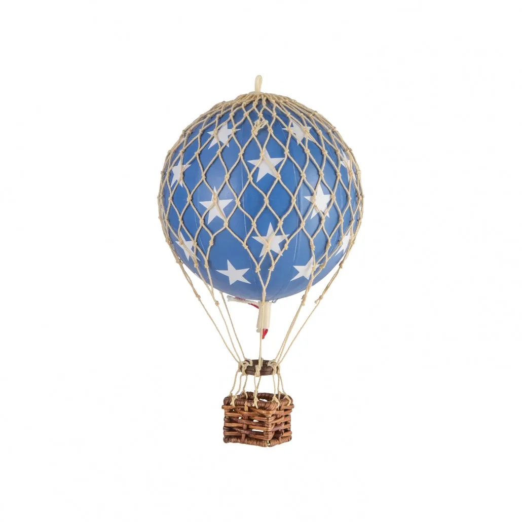 Authentic Models Floating The Skies. Blue Stars - Hot Air Balloon Hanging Decor - 13cm