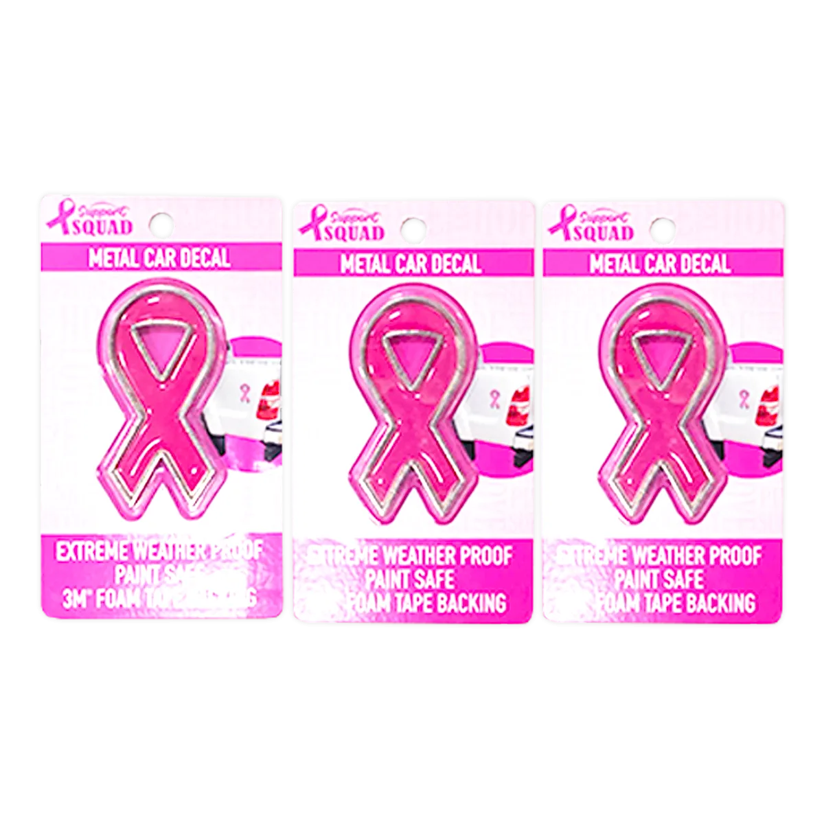 Breast Cancer Awareness Pink Support Squad Assortment Floor Display - 64 Pieces Per Retail Ready Display 88590