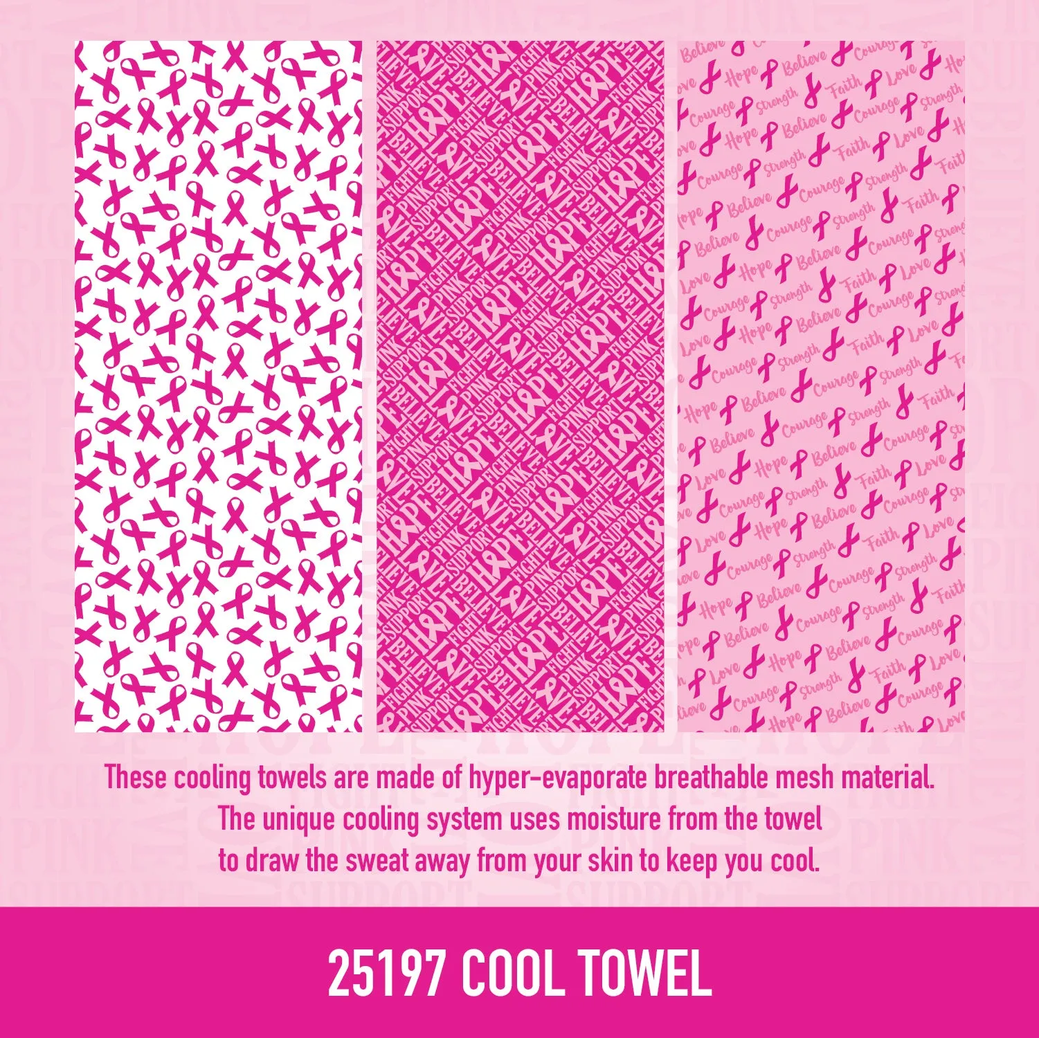 Breast Cancer Awareness Pink Support Squad Assortment Floor Display - 64 Pieces Per Retail Ready Display 88590