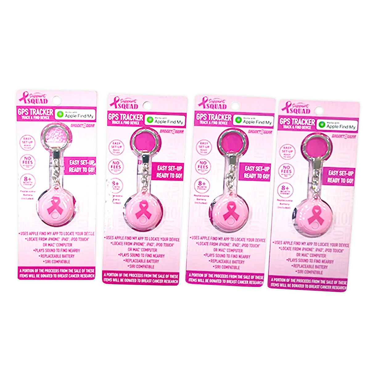 Breast Cancer Awareness Pink Support Squad Assortment Floor Display - 64 Pieces Per Retail Ready Display 88590