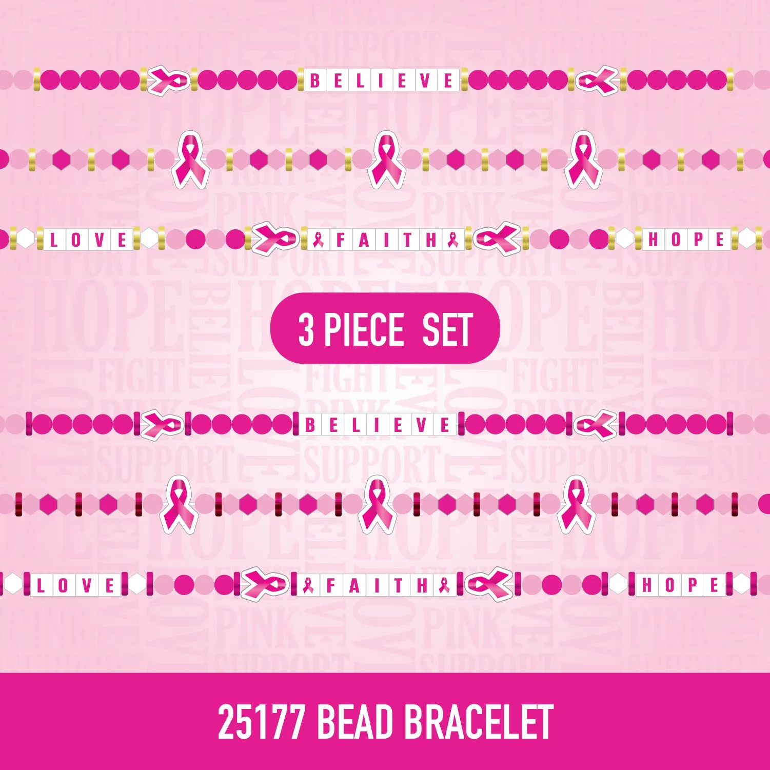Breast Cancer Awareness Pink Support Squad Assortment Floor Display - 64 Pieces Per Retail Ready Display 88590
