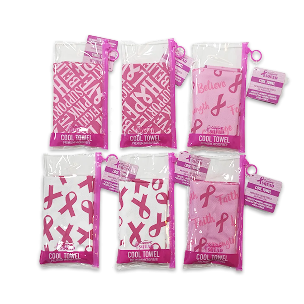 Breast Cancer Awareness Pink Support Squad Assortment Floor Display - 89 Pieces Per Retail Ready Display 88560
