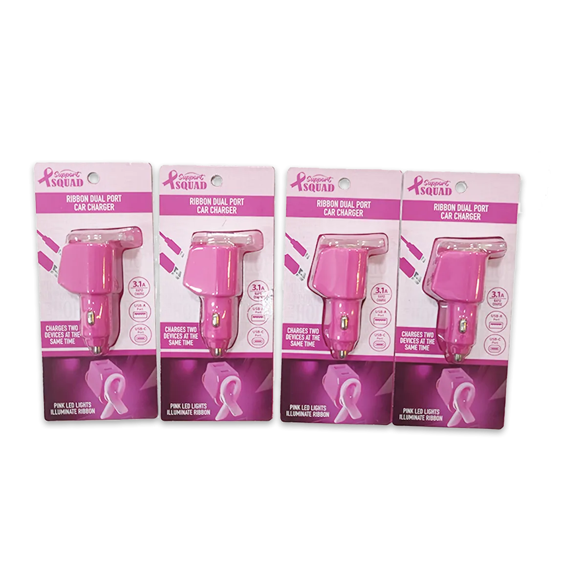 Breast Cancer Awareness Pink Support Squad Assortment Floor Display - 89 Pieces Per Retail Ready Display 88560