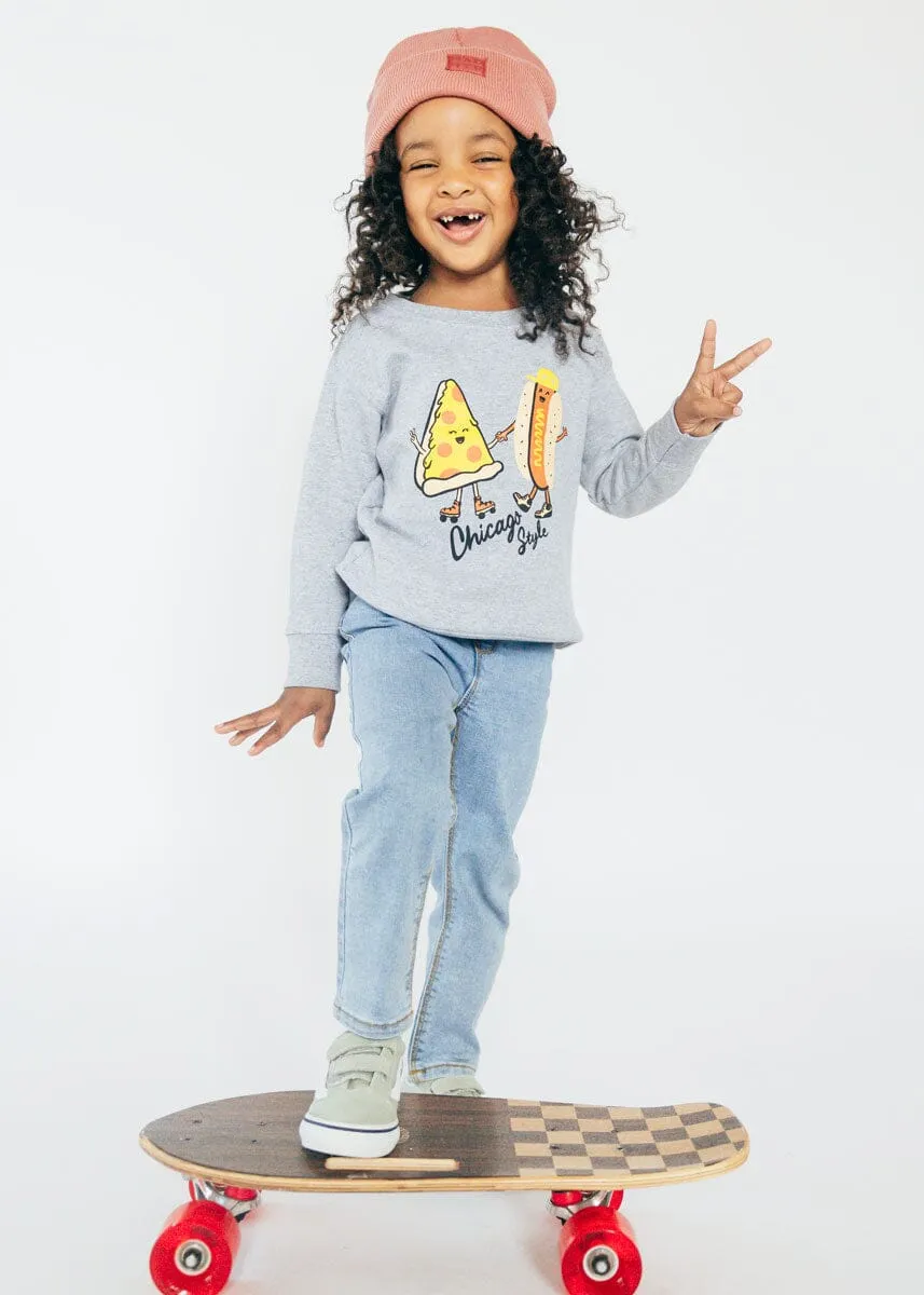 Chicago Style Toddler Sweatshirt - Heather Grey