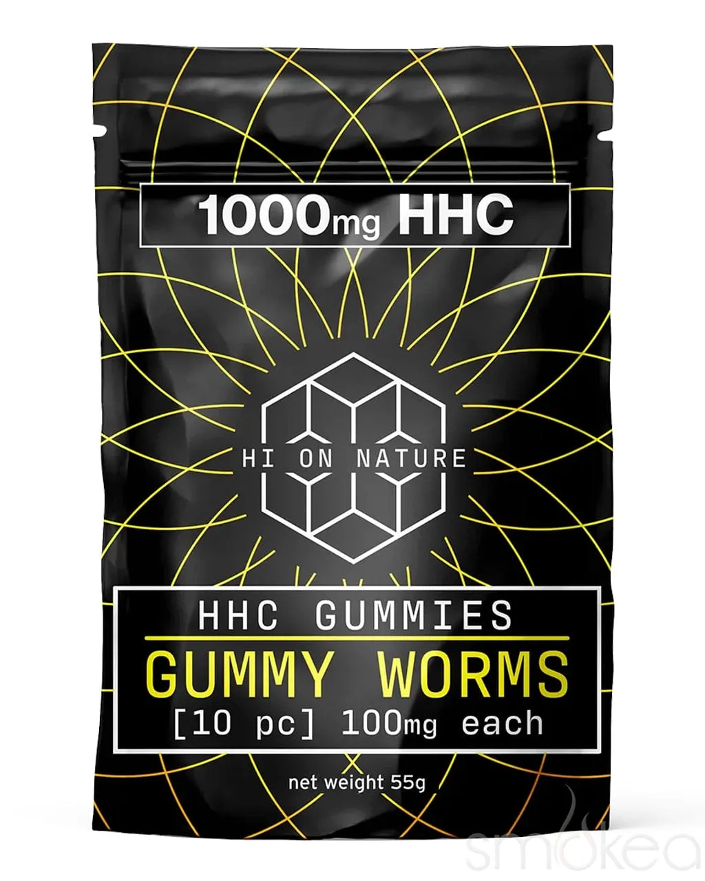 Hi On Nature 1000mg HHC Neon Worms Gummies