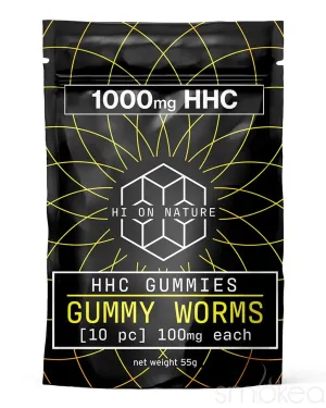 Hi On Nature 1000mg HHC Neon Worms Gummies