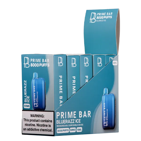 Icy Blue Razz Prime Bar 8000