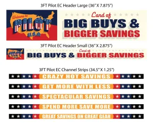 Merchandising Fixture - 3' Merchandising 7 Sign Set 975840