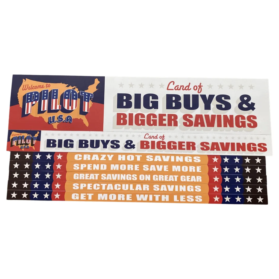 Merchandising Fixture - 3' Merchandising 7 Sign Set 975840