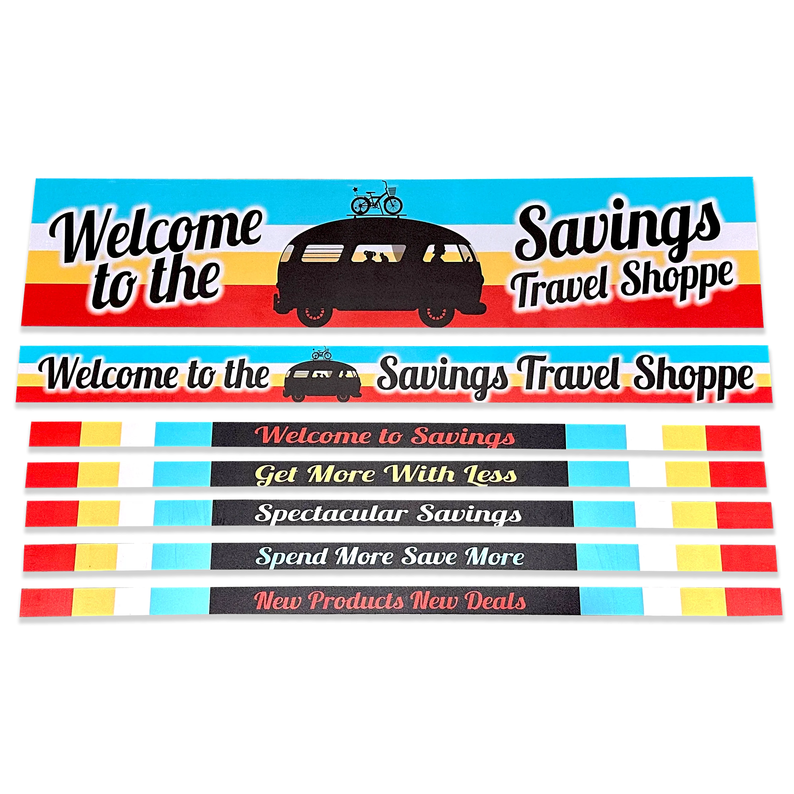 Merchandising Fixture - 3' Merchandising 7 Sign Set 977440