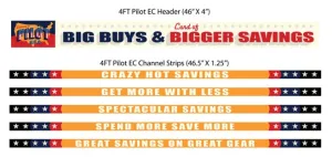 Merchandising Fixture - 4' Merchandising 6 Sign Set 975850
