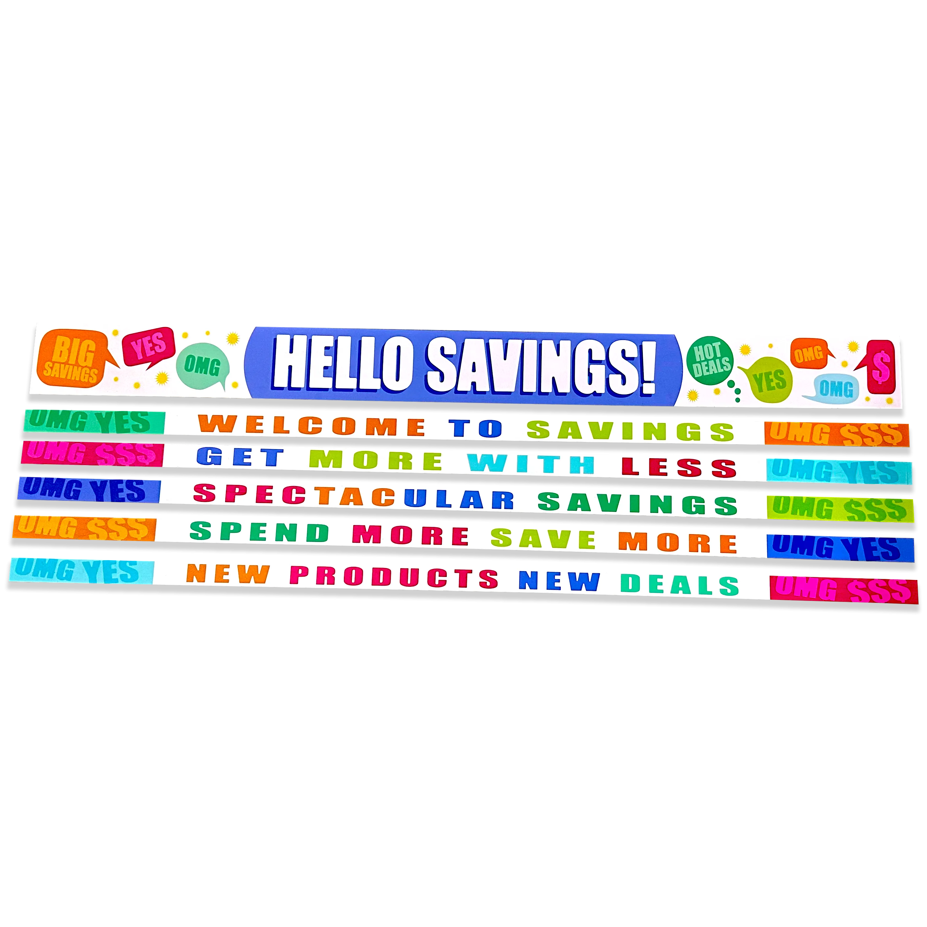 Merchandising Fixture - 4' Merchandising 6 Sign Set 977280