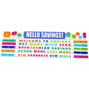 Merchandising Fixture - 4' Merchandising 6 Sign Set 977280