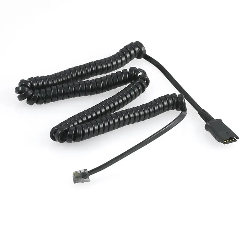 Plantronics Quick Disconnect to Polaris Coiled Cord