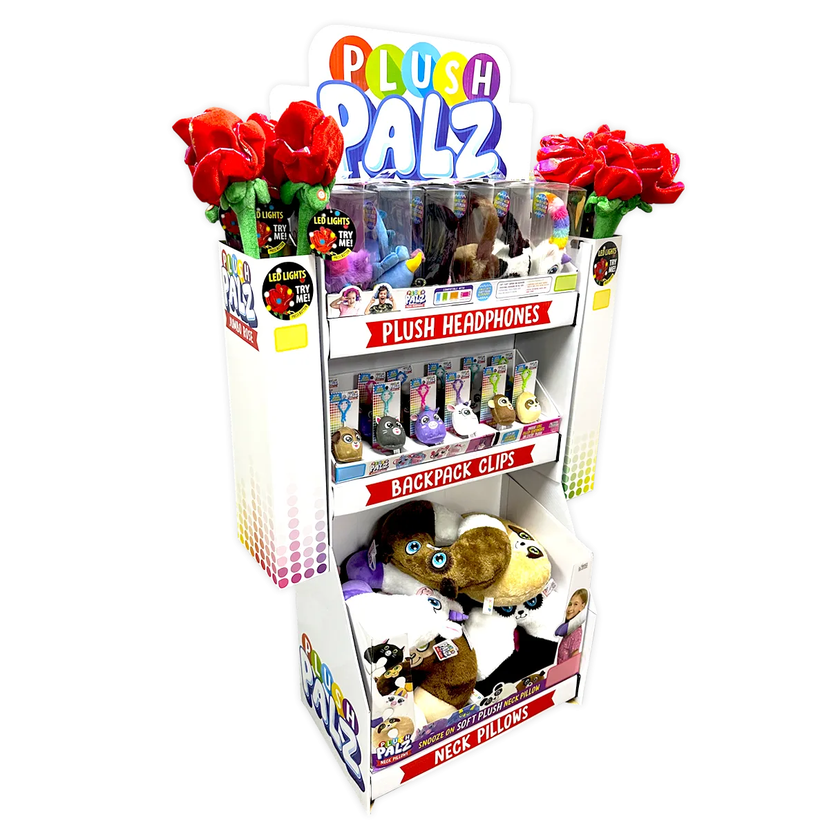 Plush and Headphones Assorted Floor Display - 36 Pieces Per Retail Ready Display 88521