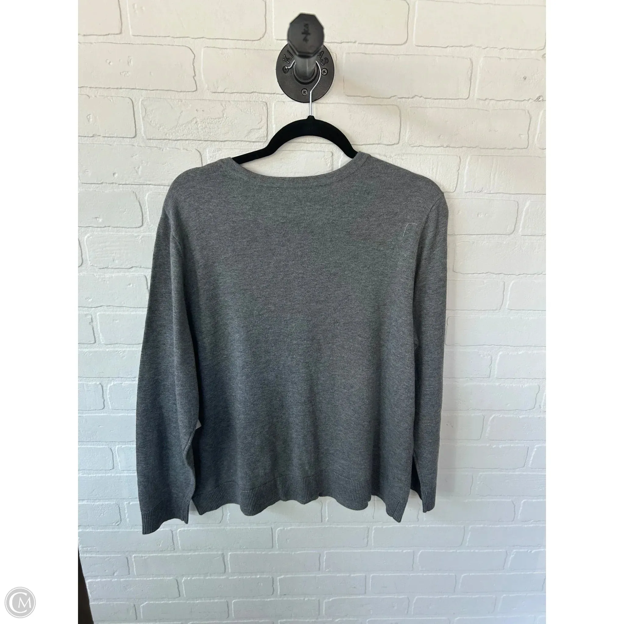 Sweater Cardigan By Christopher And Banks In Grey, Size: Xlp