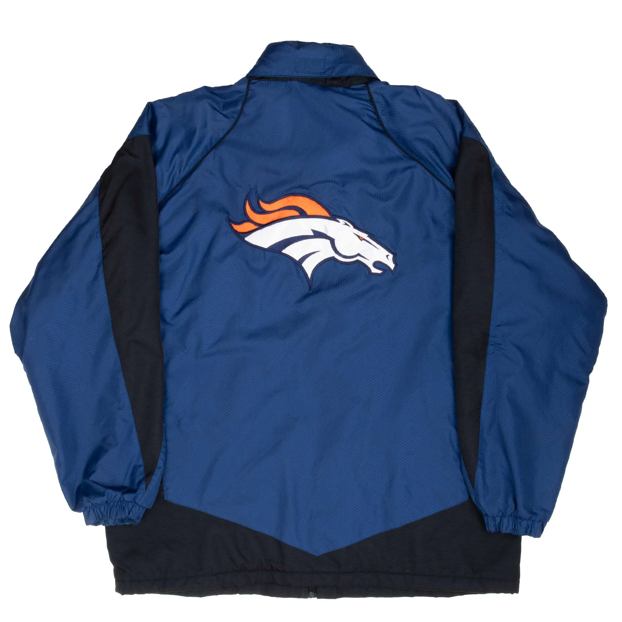 VINTAGE CARL BANKS NFL DENVER BRONCOS WINDBREAKER JACKET 1990S MEDIUM