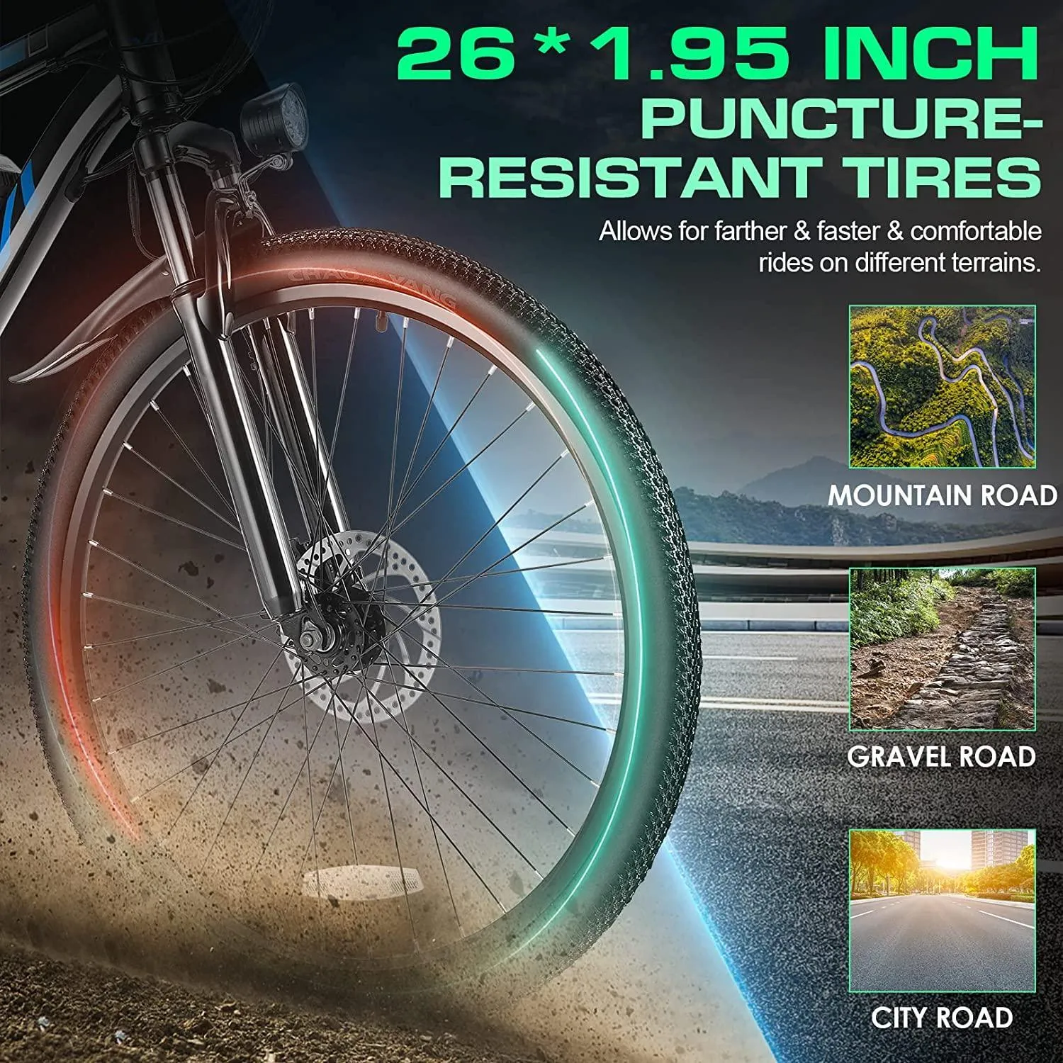 VIVI M026SHUL Electric Bike Hardtail Commuter Electric Mountain Bike UL2849 Certified