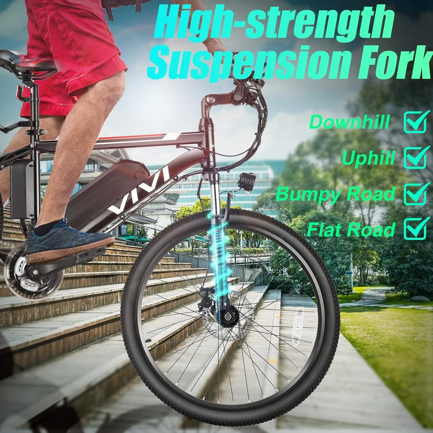 VIVI M026SHUL Electric Bike Hardtail Commuter Electric Mountain Bike UL2849 Certified