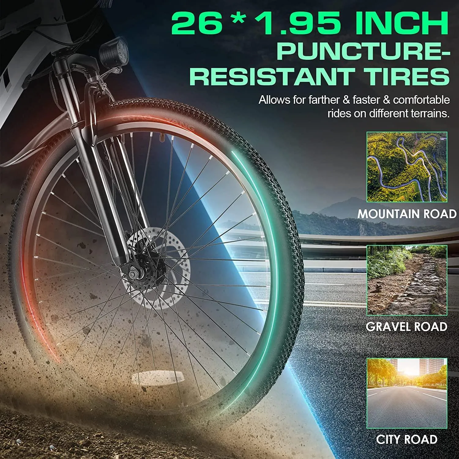 VIVI M026SHUL Electric Bike Hardtail Commuter Electric Mountain Bike UL2849 Certified