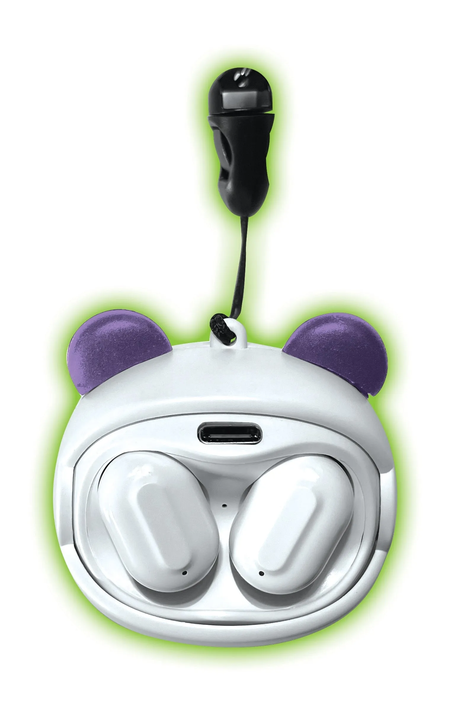 Wireless Earbuds Animal Themed with Case and Lanyard - 6 Pieces Per Retail Ready Display 23561
