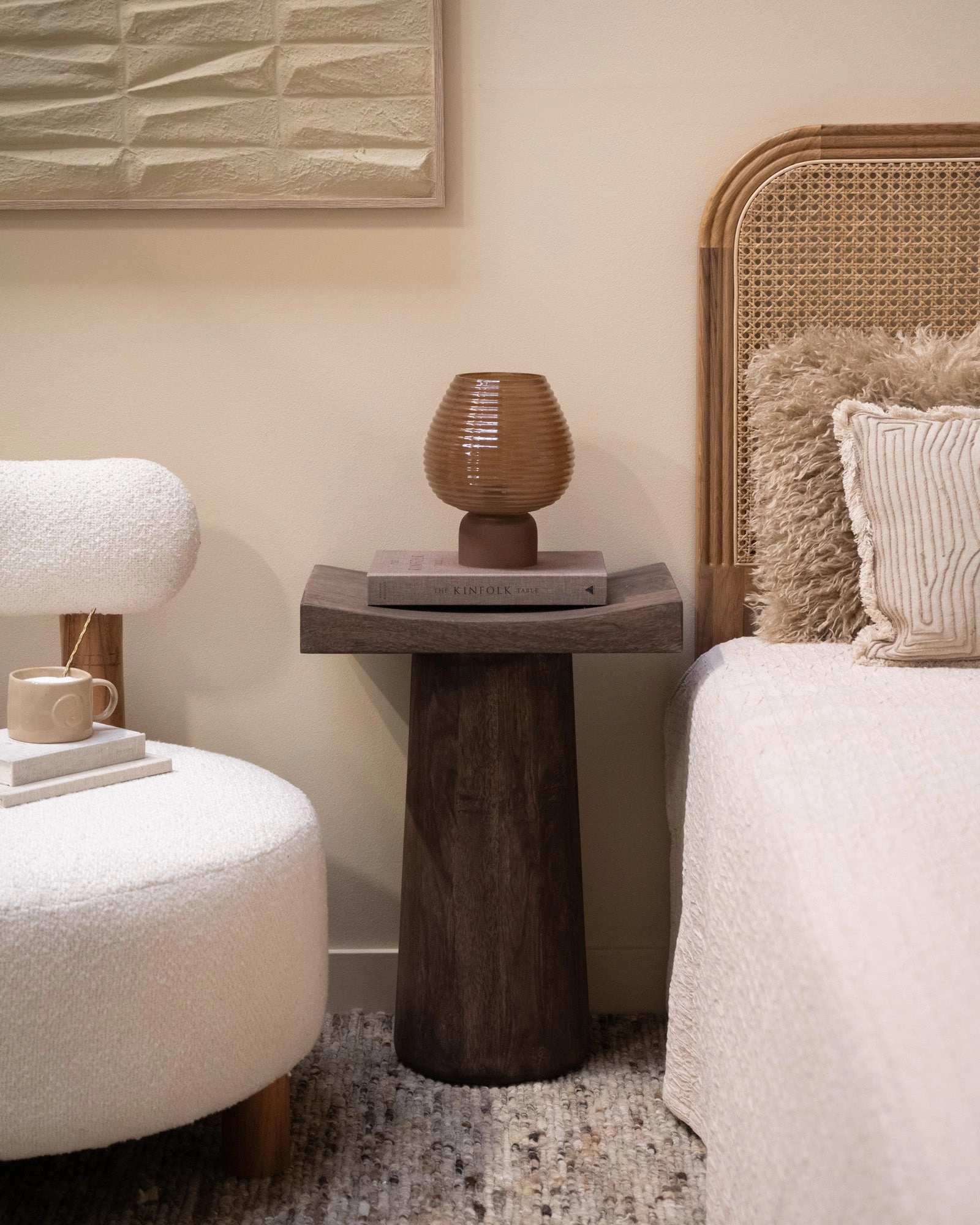 Wireless Table Lamp Lenna Brown